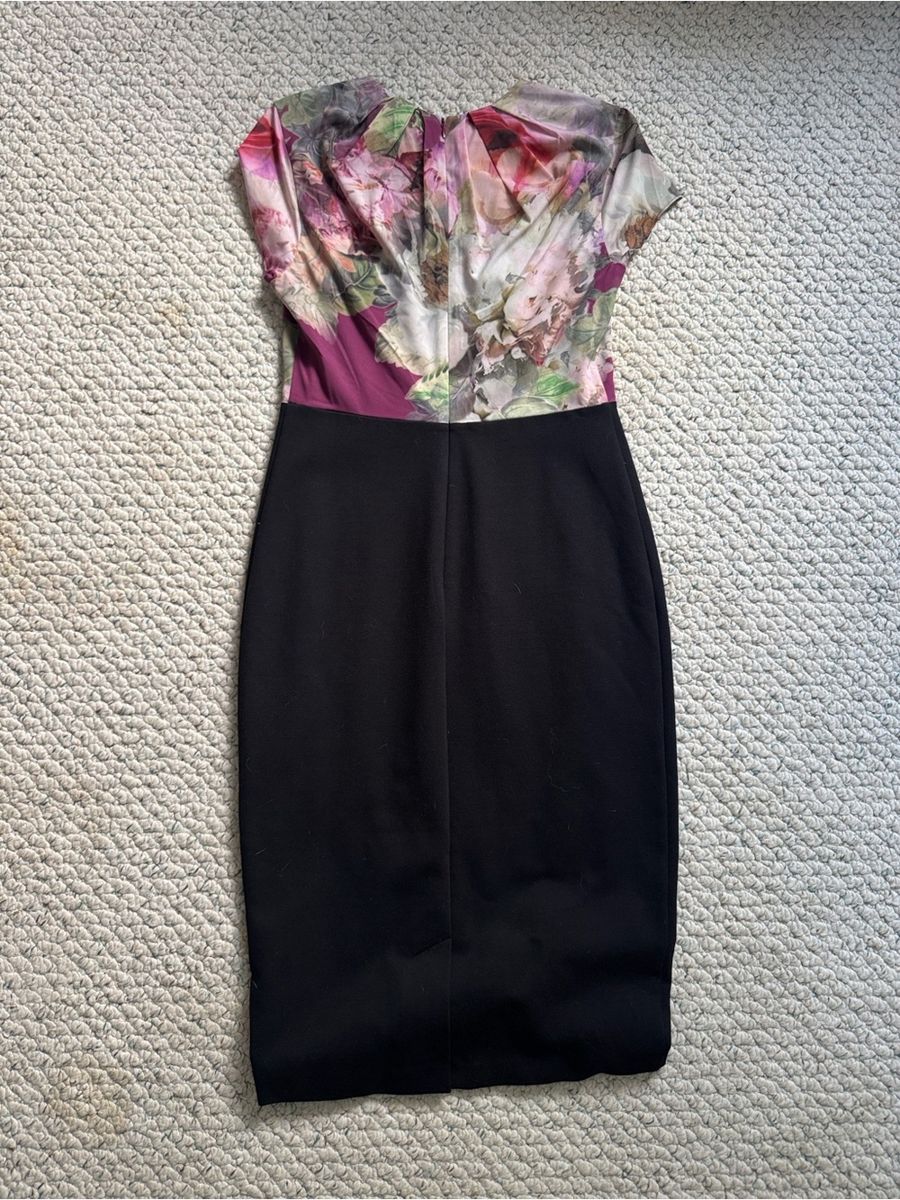 Ted Baker Pure Peony Print Top Midi Dress - Picture 5 of 5